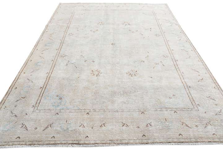 6' 3 x 9' 6 Hand Knotted Ultra Vintage Persian Wool Rug