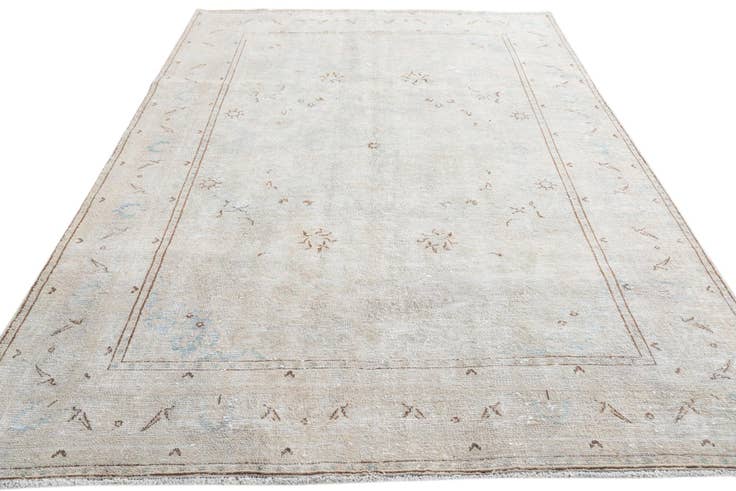 Detail image of 6' 3 x 9' 6 Hand Knotted Ultra Vintage Persian Wool Rug