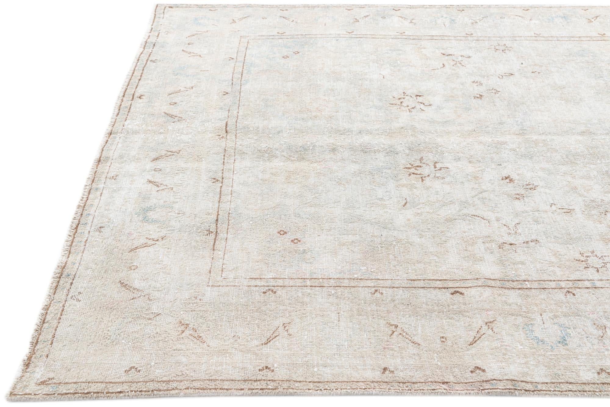 6' 3 x 9' 6 Hand Knotted Ultra Vintage Persian Wool Rug