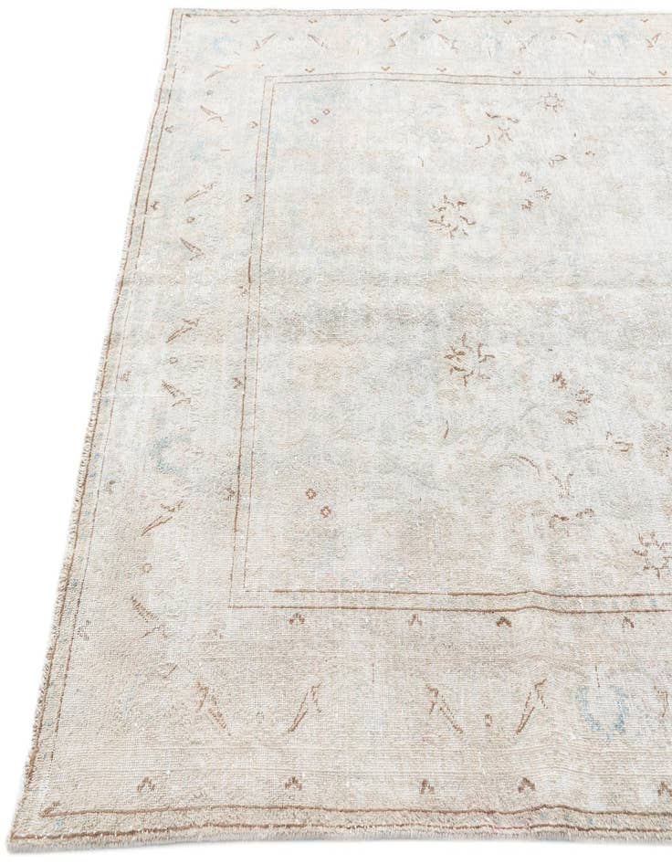 Detail image of 6' 3 x 9' 6  Hand Knotted Ultra Vintage Persian Wool Rug