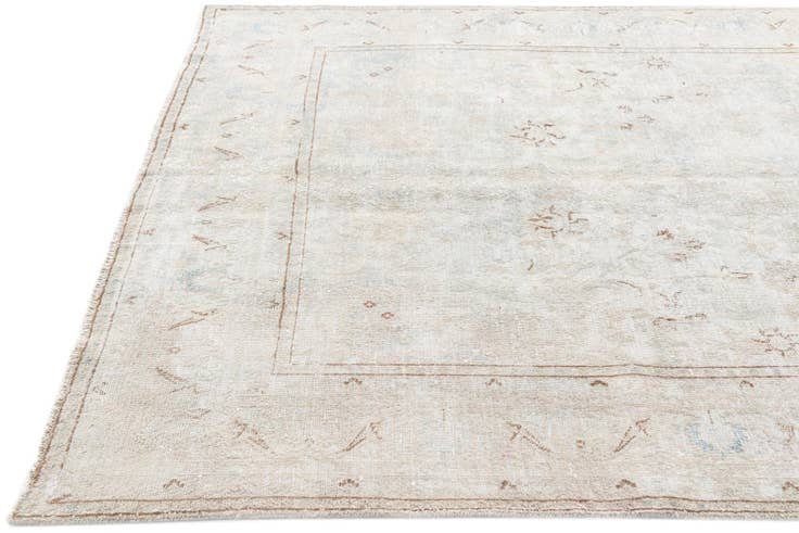 Detail image of 6' 3 x 9' 6 Hand Knotted Ultra Vintage Persian Wool Rug