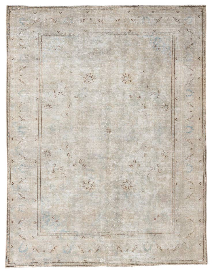 Detail image of 6' 3 x 9' 6 Hand Knotted Ultra Vintage Persian Wool Rug
