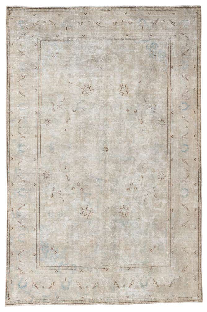 6' 3 x 9' 6 Hand Knotted Ultra Vintage Persian Wool Rug