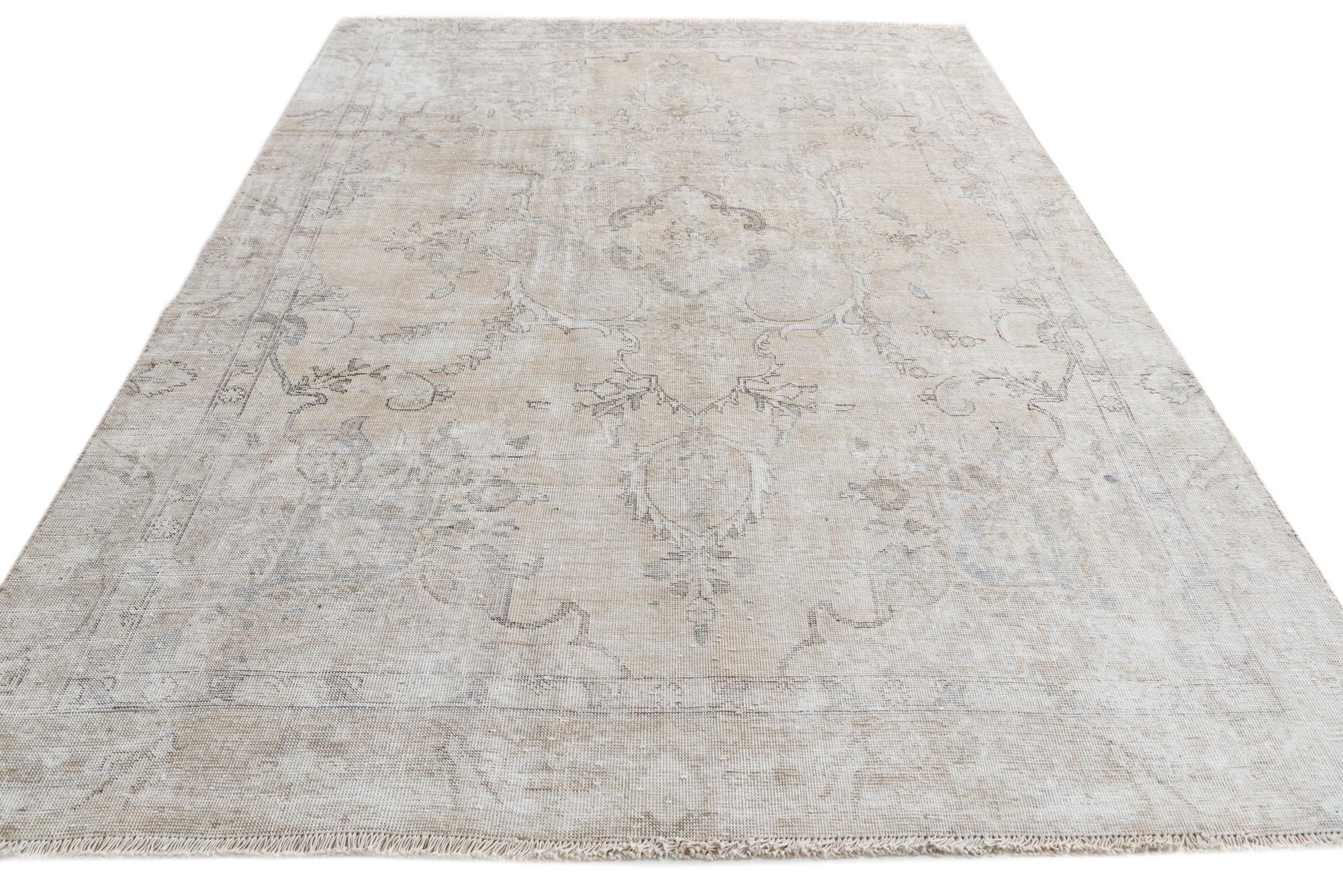 6' 2 x 8' 9 Hand Knotted Ultra Vintage Persian Wool Rug