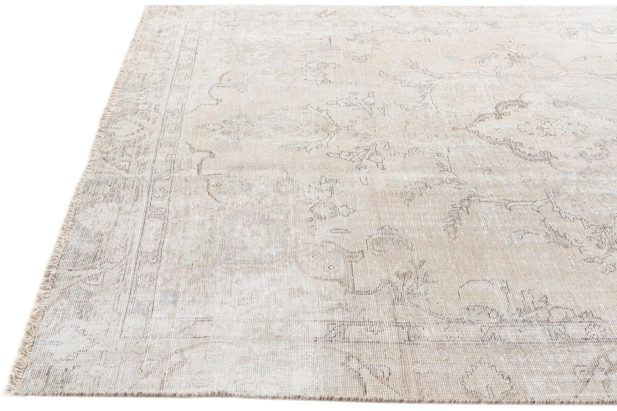 6' 2 x 8' 9 Hand Knotted Ultra Vintage Persian Wool Rug