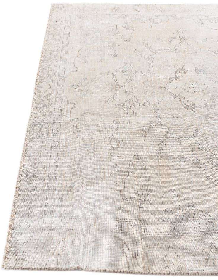 Detail image of 6' 2 x 8' 9  Hand Knotted Ultra Vintage Persian Wool Rug