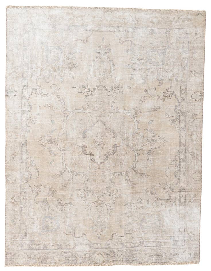 Detail image of 6' 2 x 8' 9 Hand Knotted Ultra Vintage Persian Wool Rug