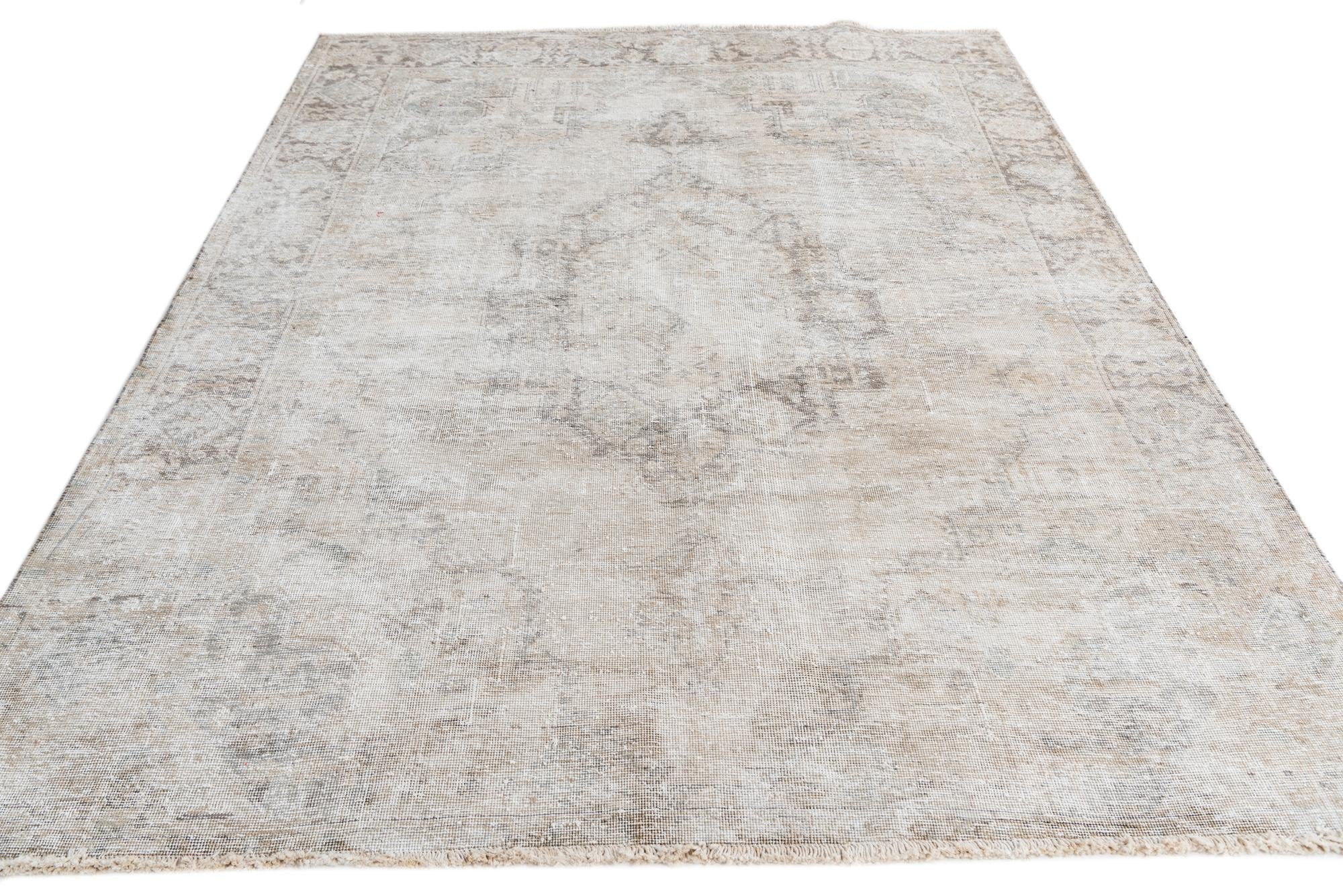 6' 2 x 8' 3 Hand Knotted Ultra Vintage Persian Wool Rug