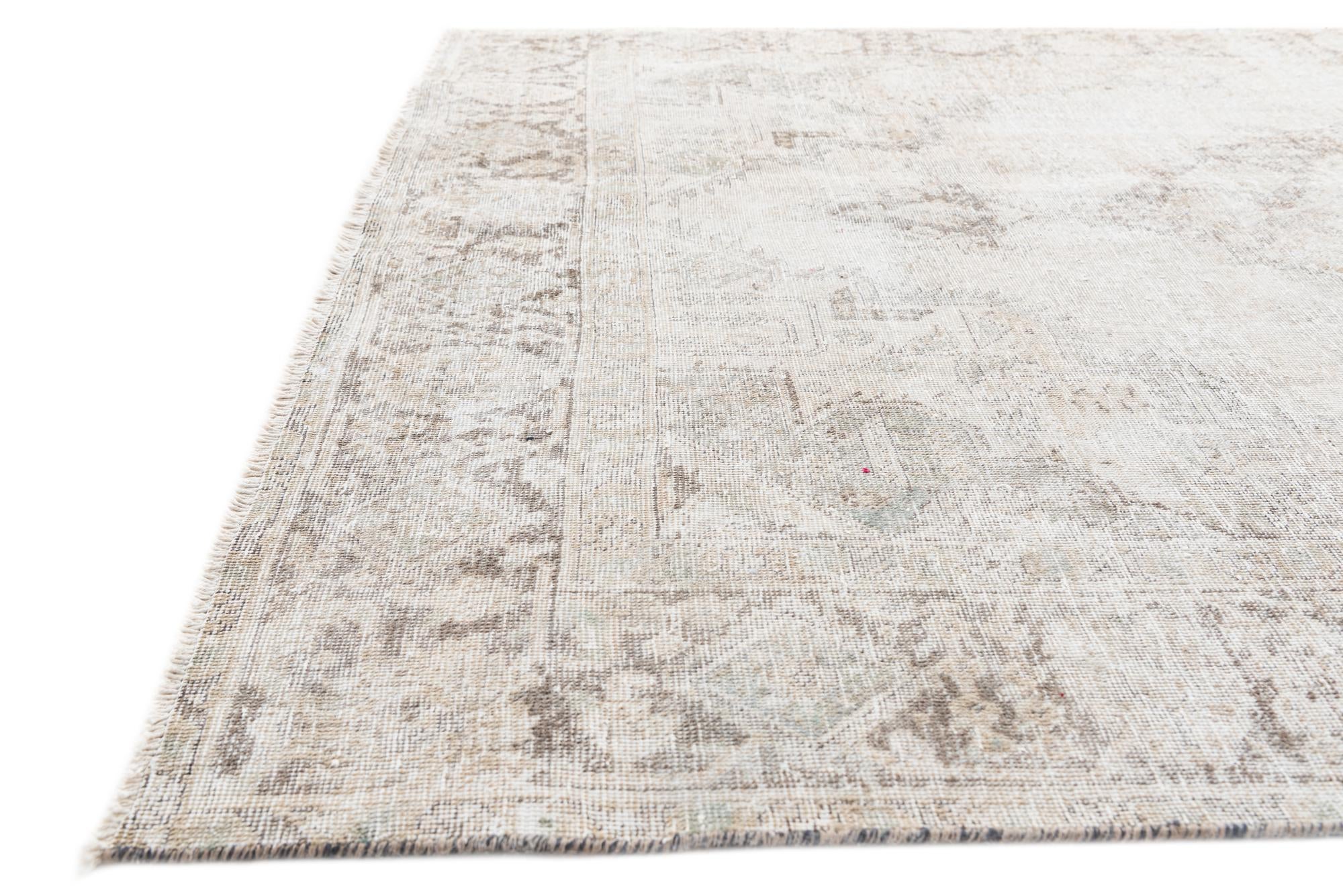 6' 2 x 8' 3 Hand Knotted Ultra Vintage Persian Wool Rug