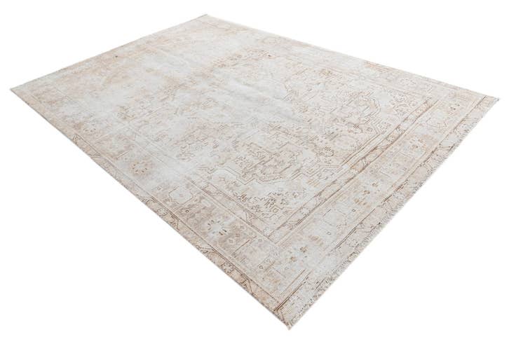 Detail image of 6' 4 x 9' 2 Hand Knotted Ultra Vintage Persian Wool Rug