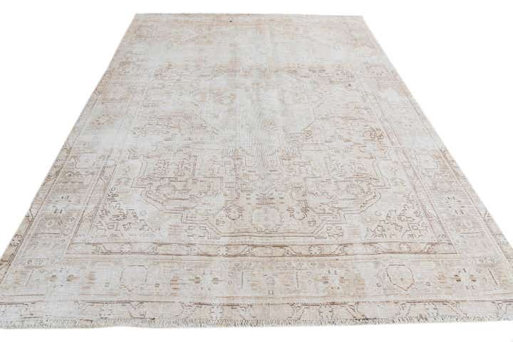 6' 4 x 9' 2 Hand Knotted Ultra Vintage Persian Wool Rug