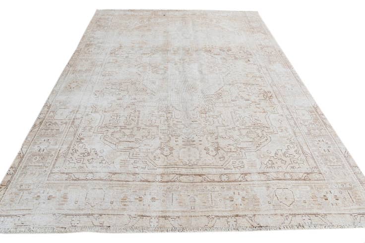 Detail image of 6' 4 x 9' 2 Hand Knotted Ultra Vintage Persian Wool Rug