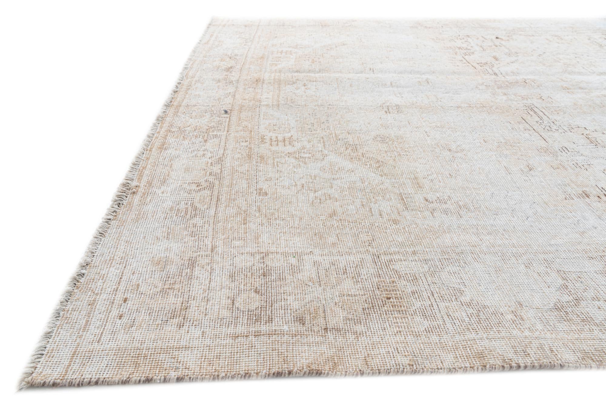 6' 4 x 9' 2 Hand Knotted Ultra Vintage Persian Wool Rug
