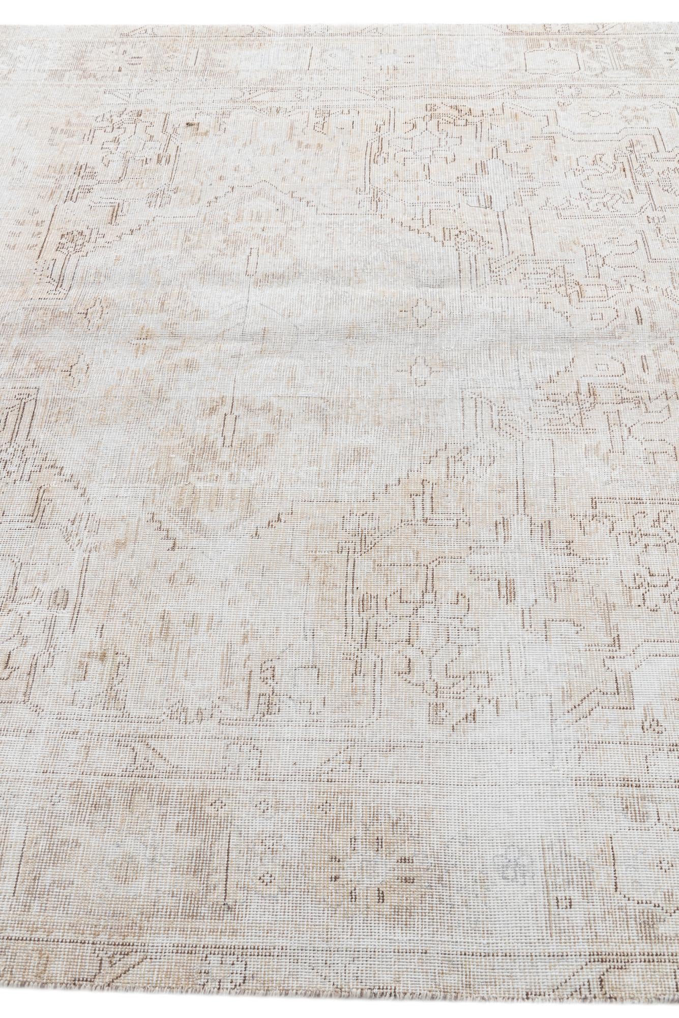 6' 4 x 9' 2 Hand Knotted Ultra Vintage Persian Wool Rug