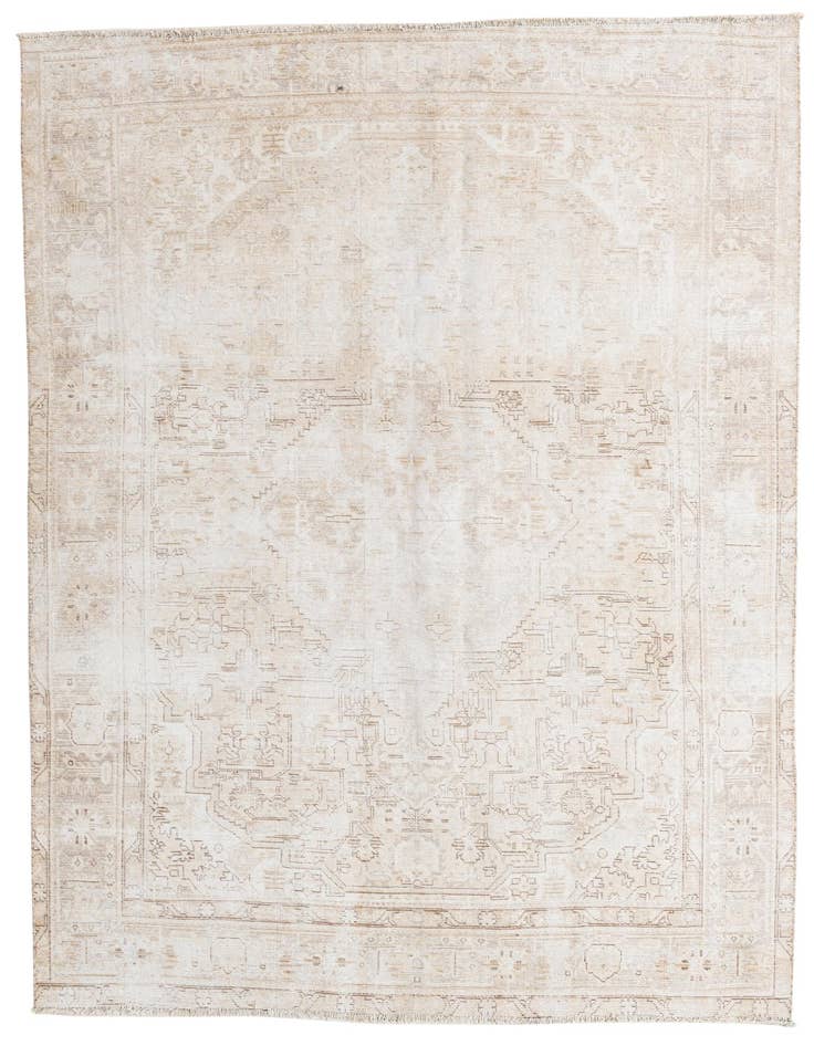 Detail image of 6' 4 x 9' 2 Hand Knotted Ultra Vintage Persian Wool Rug