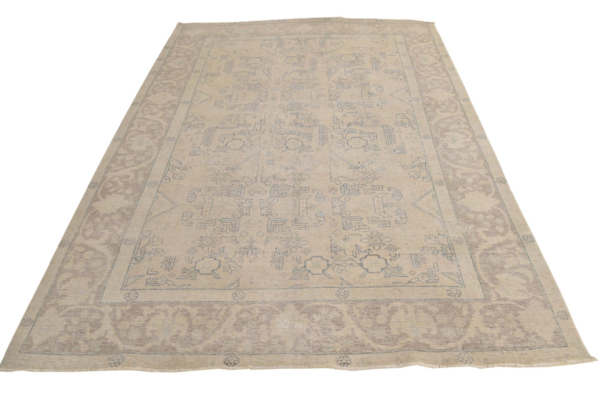 6' 7 x 9' 2 Hand Knotted Ultra Vintage Persian Wool Rug