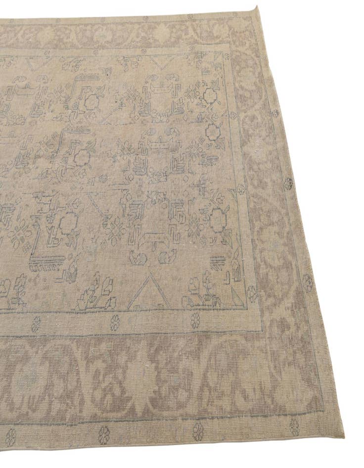 Detail image of 6' 7 x 9' 2  Hand Knotted Ultra Vintage Persian Wool Rug