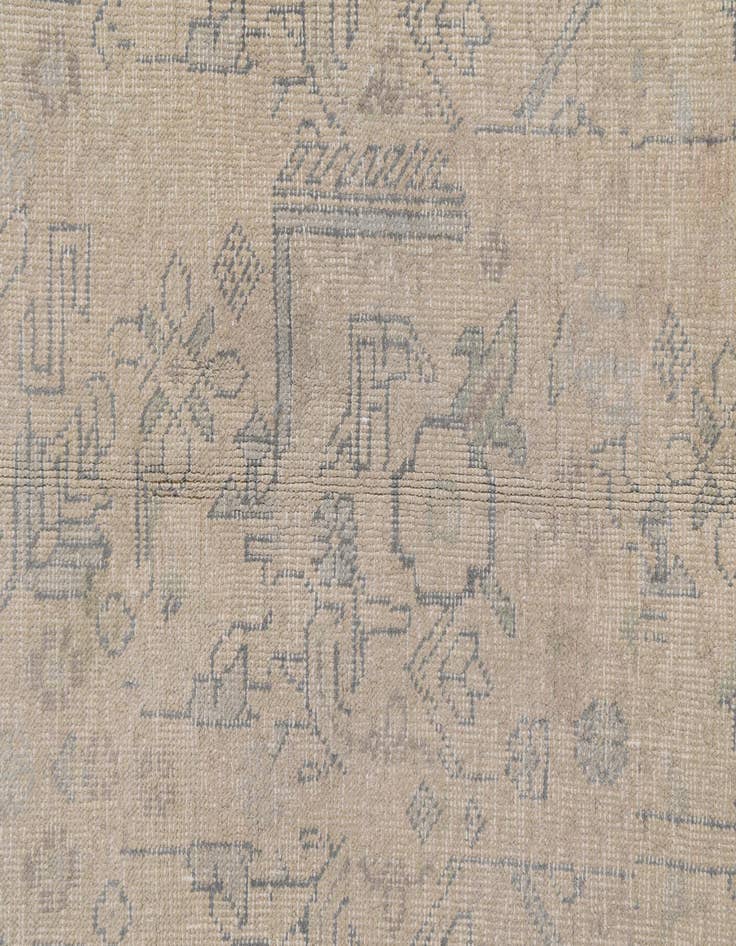 Detail image of 6' 7 x 9' 2  Hand Knotted Ultra Vintage Persian Wool Rug