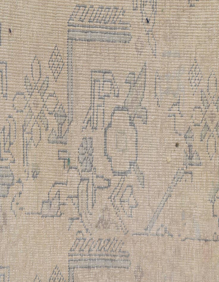 Detail image of 6' 7 x 9' 2  Hand Knotted Ultra Vintage Persian Wool Rug