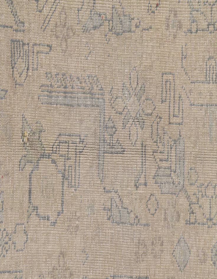 Detail image of 6' 7 x 9' 2  Hand Knotted Ultra Vintage Persian Wool Rug