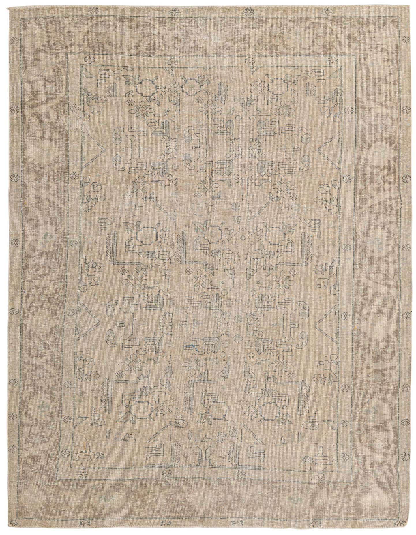 Primary image 6' 7 x 9' 2  Hand Knotted Ultra Vintage Persian Wool Rug