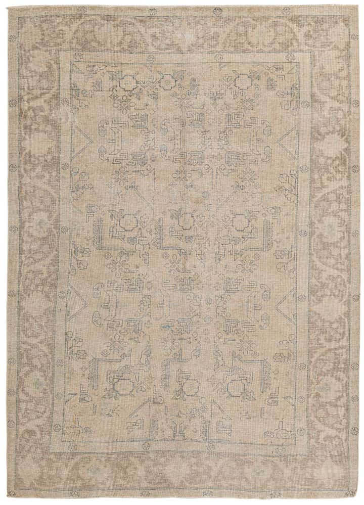 200cm x 280cm Noué main Ultra Vintage Tapis Persan Laine