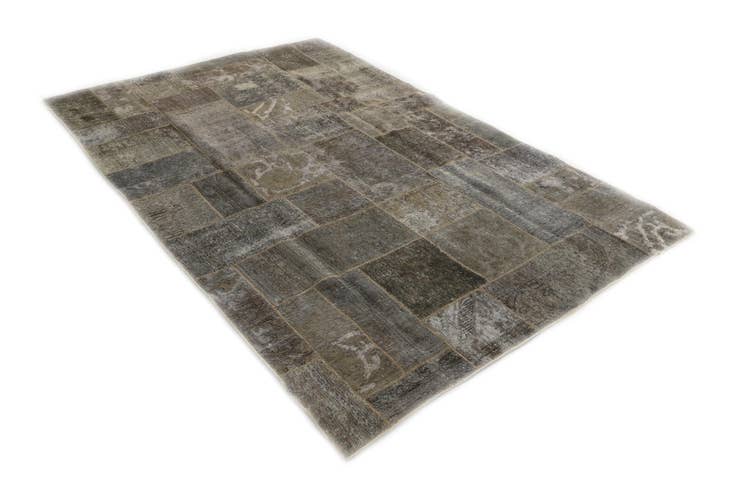 Detail image of 5' 10 x 9' Hand Knotted Ultra Vintage Persian Wool Rug