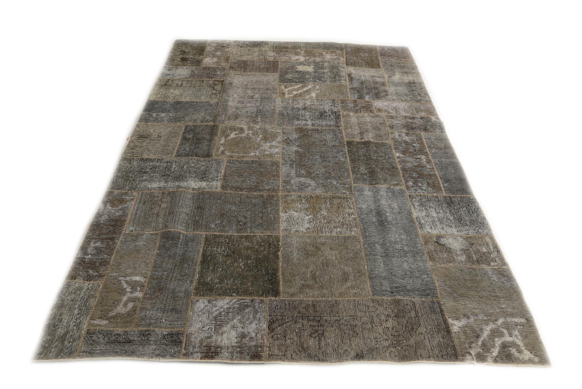 5' 10 x 9' Hand Knotted Ultra Vintage Persian Wool Rug