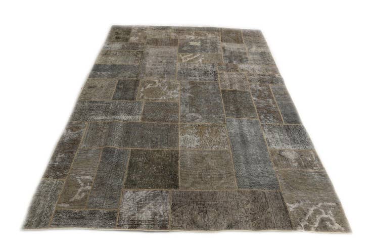 Detail image of 5' 10 x 9' Hand Knotted Ultra Vintage Persian Wool Rug