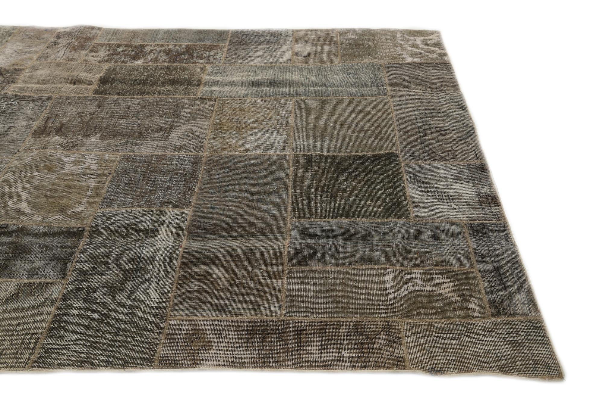 5' 10 x 9' Hand Knotted Ultra Vintage Persian Wool Rug
