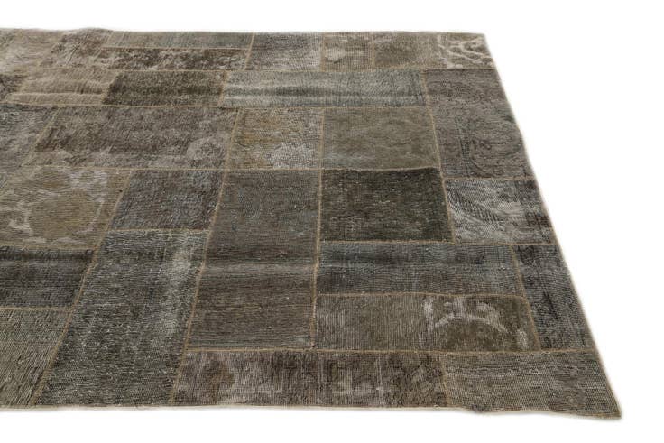 Detail image of 5' 10 x 9' Hand Knotted Ultra Vintage Persian Wool Rug