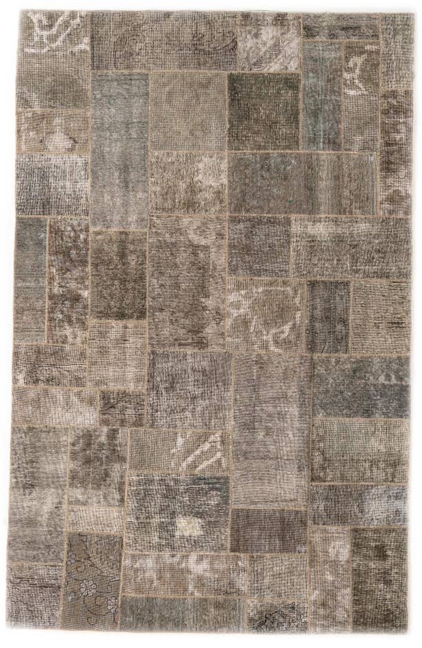 Detail image of 5' 10 x 9' Hand Knotted Ultra Vintage Persian Wool Rug