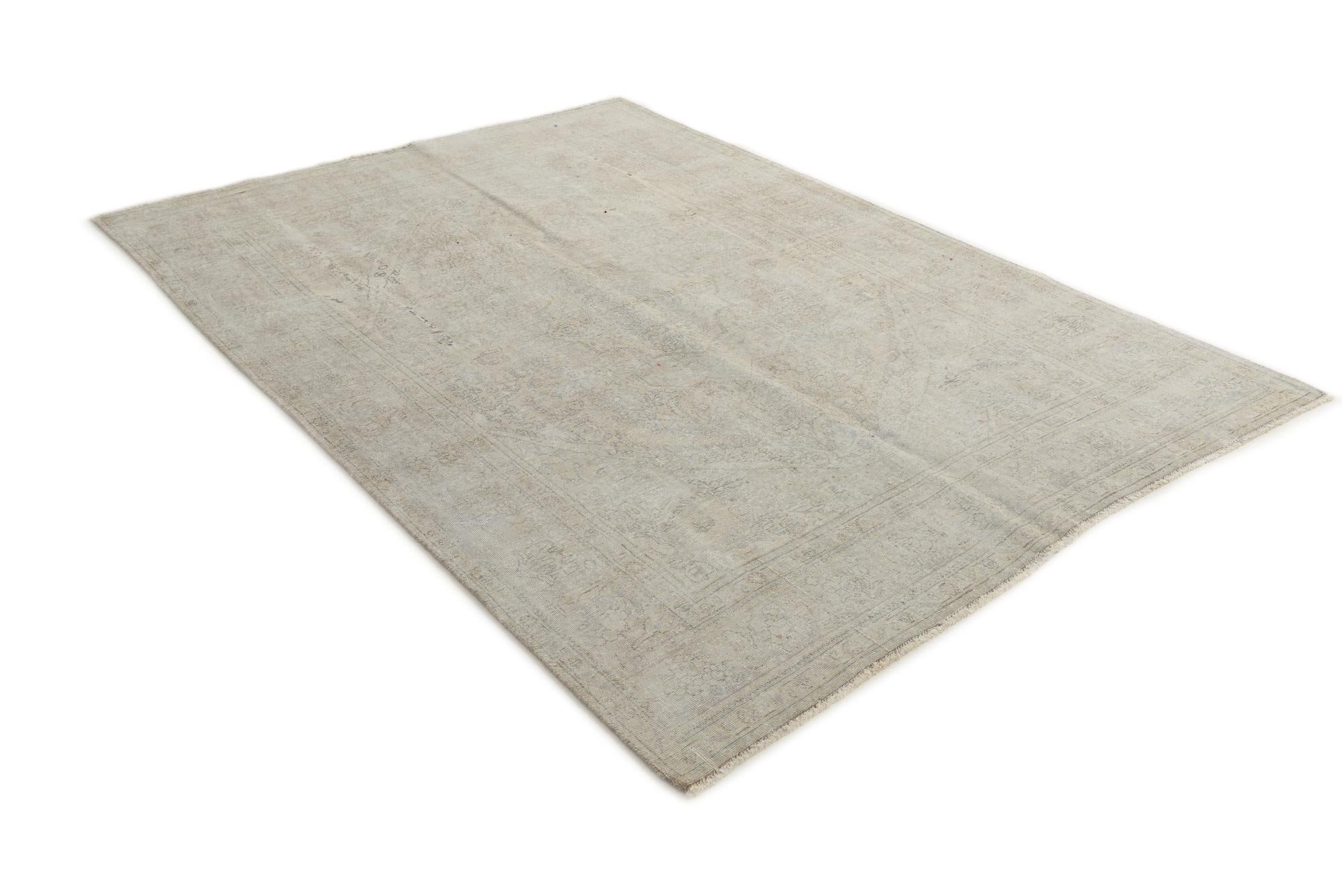 6' 7 x 9' 4 Hand Knotted Ultra Vintage Persian Wool Rug