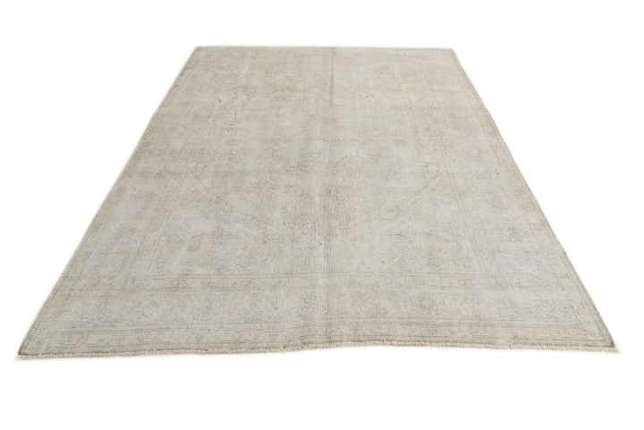6' 7 x 9' 4 Hand Knotted Ultra Vintage Persian Wool Rug