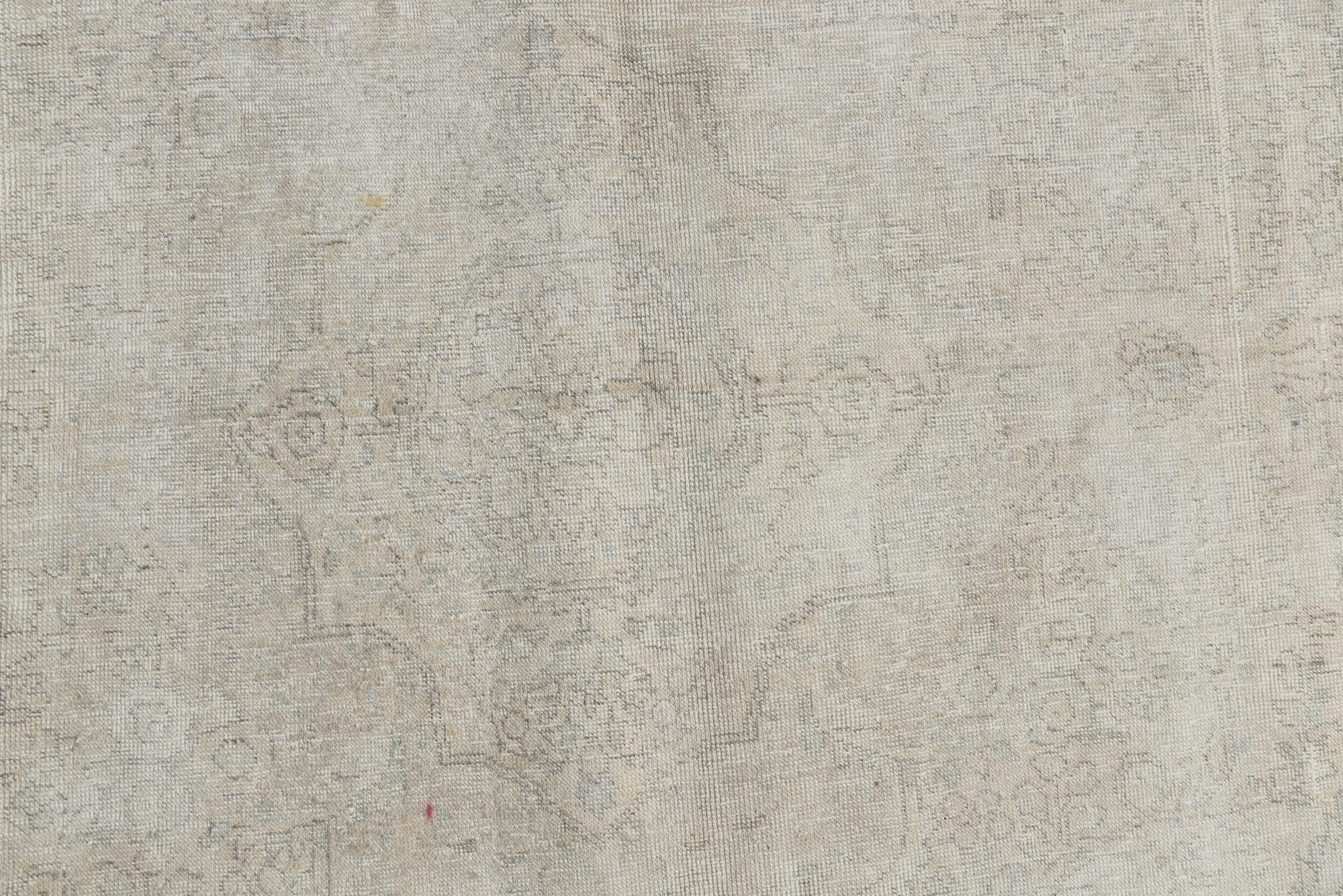 6' 7 x 9' 4 Hand Knotted Ultra Vintage Persian Wool Rug