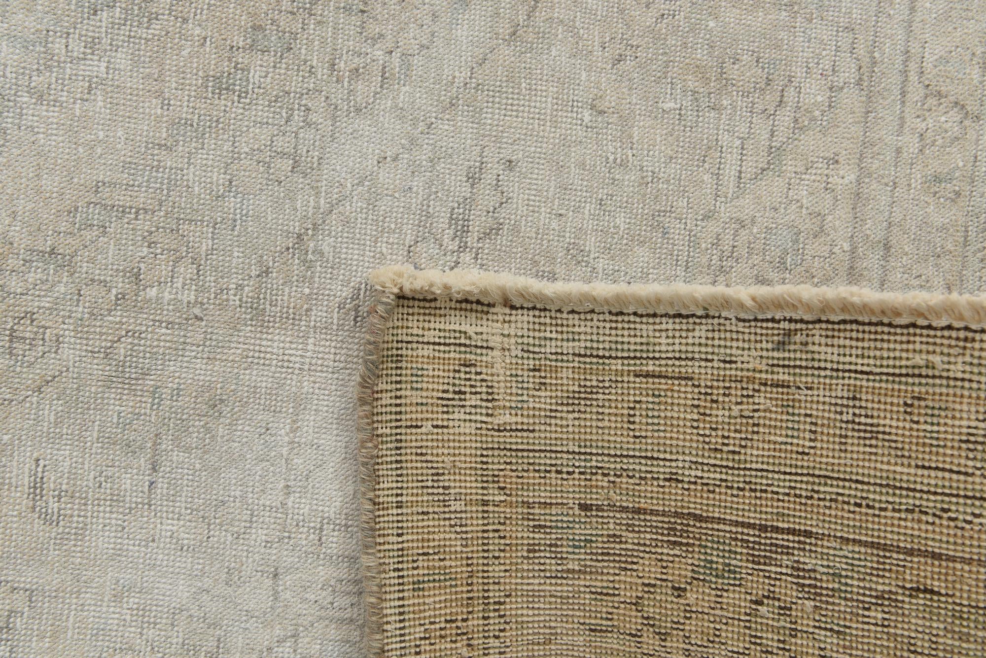 6' 7 x 9' 4 Hand Knotted Ultra Vintage Persian Wool Rug