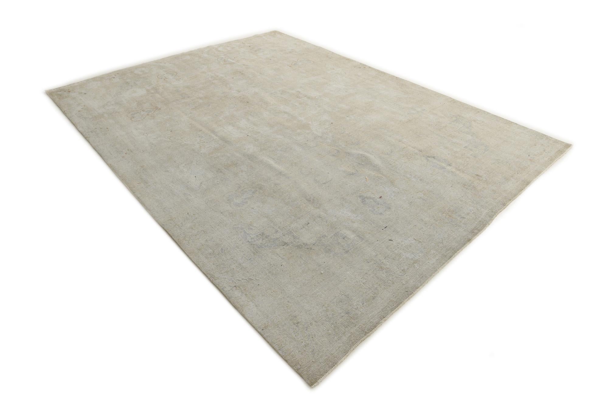 9' x 12' 4 Hand Knotted Ultra Vintage Persian Wool Rug
