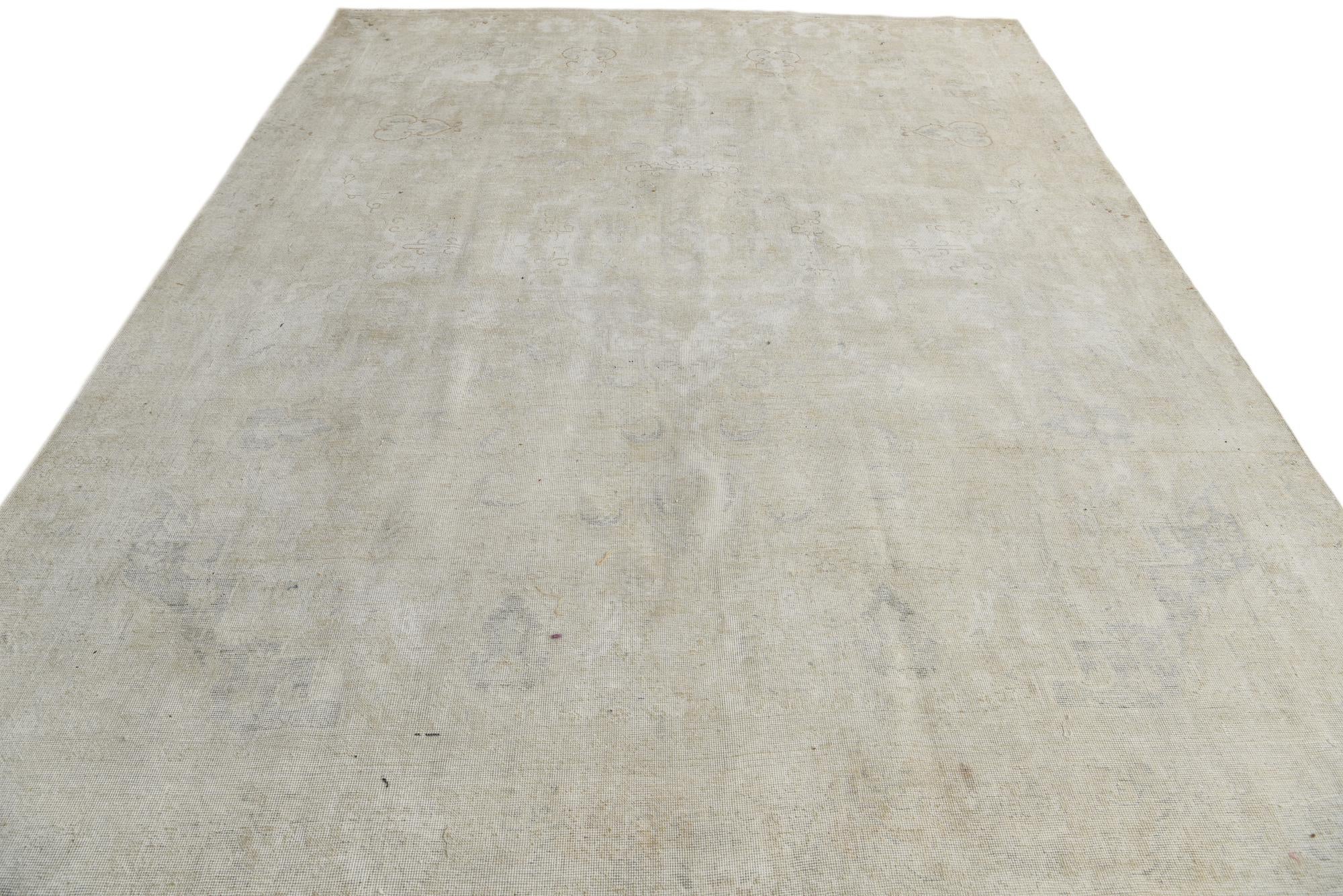 9' x 12' 4 Hand Knotted Ultra Vintage Persian Wool Rug