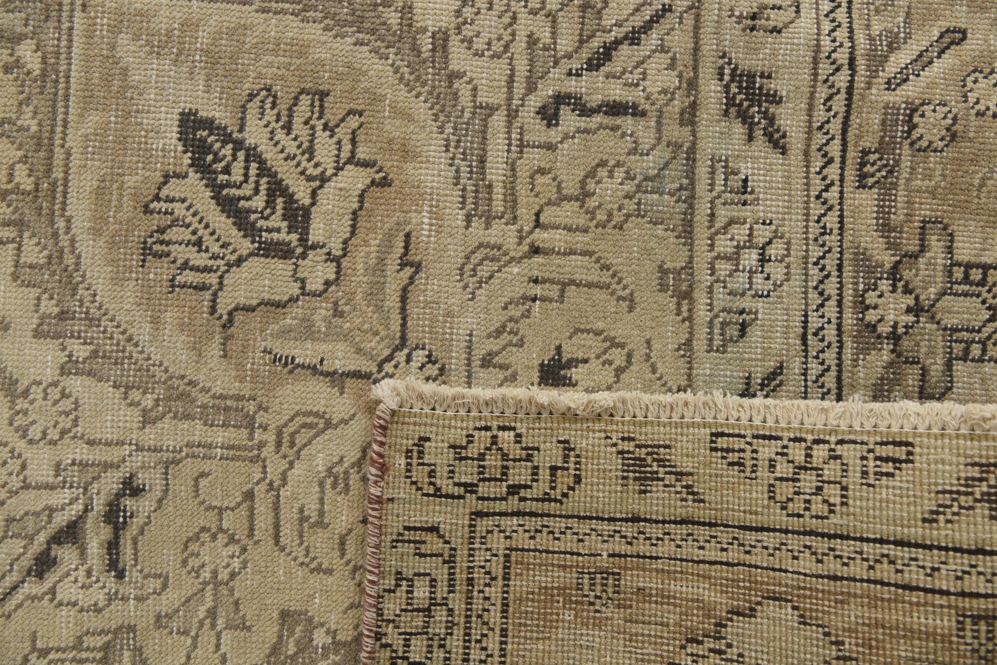 9' 8 x 12' 7 Hand Knotted Ultra Vintage Persian Wool Rug