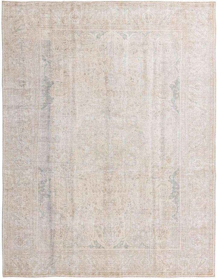  9' 7 x 12' 8  Hand Knotted Ultra Vintage Persian W...
