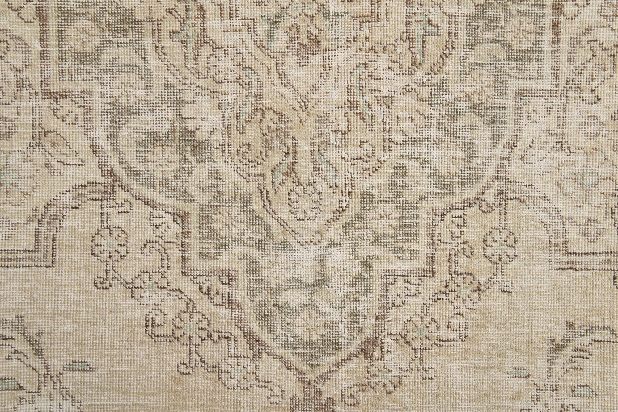 9' 1 x 12' 7 Hand Knotted Ultra Vintage Persian Wool Rug
