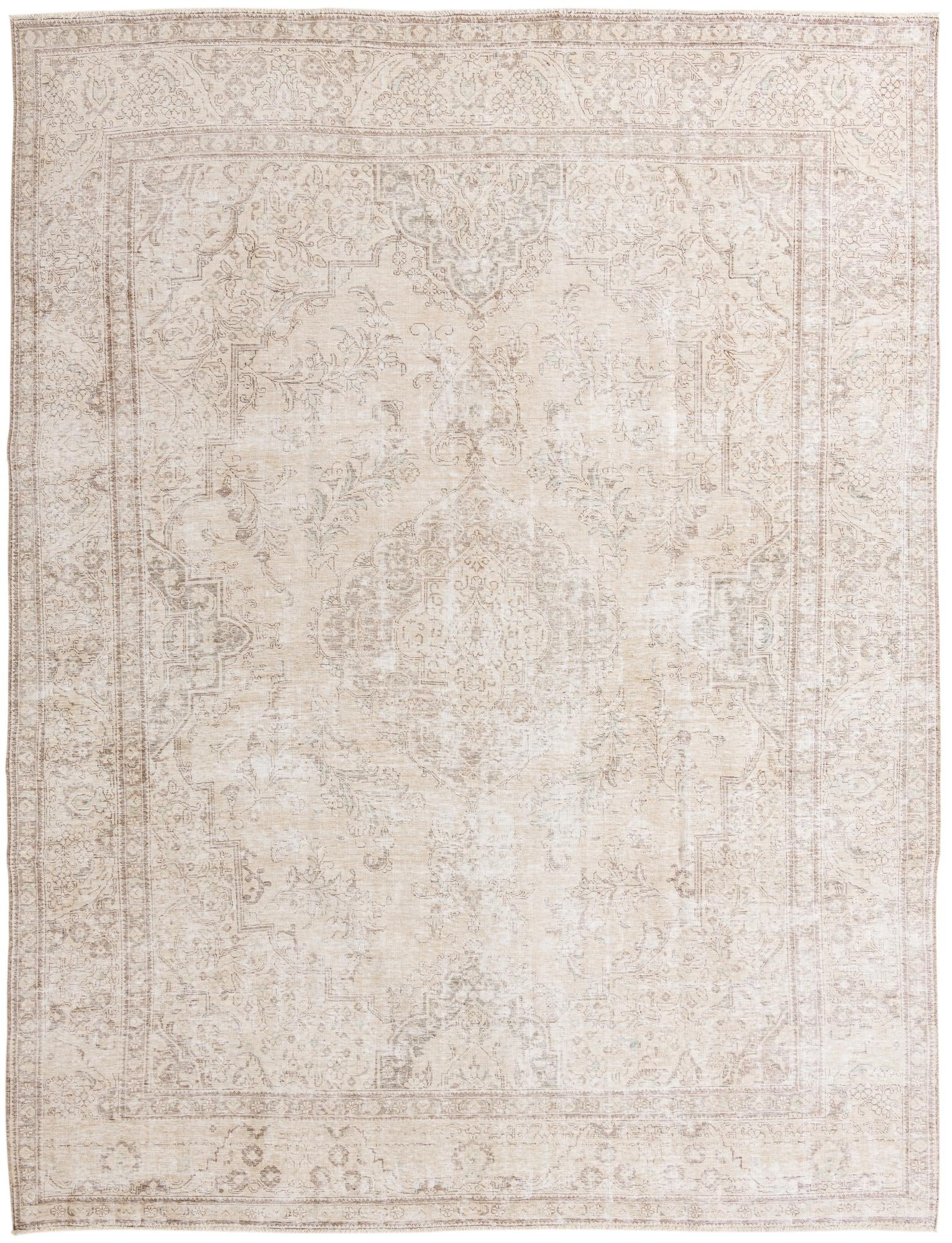 9' 1 x 12' 7 Hand Knotted Ultra Vintage Persian Wool Rug