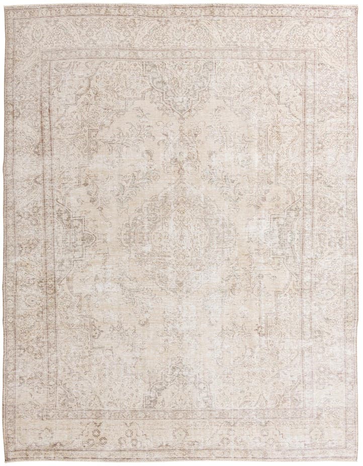 9' 1 x 12' 7  Hand Knotted Ultra Vintage Persian W...