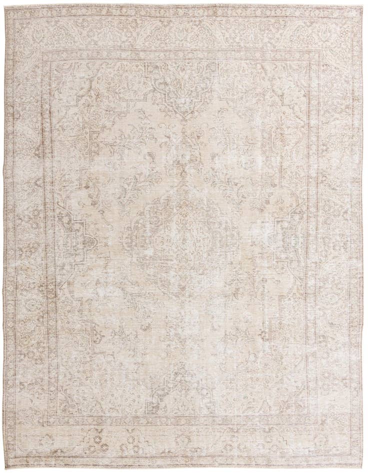 Detail image of 9' 1 x 12' 7 Hand Knotted Ultra Vintage Persian Wool Rug
