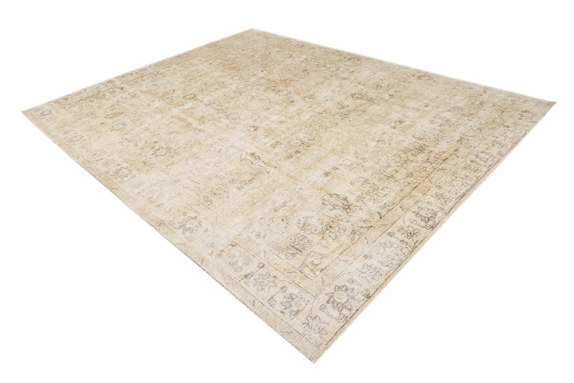 9' 4 x 12' Hand Knotted Ultra Vintage Persian Wool Rug