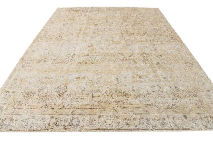 Detail image of 9' 4 x 12' Hand Knotted Ultra Vintage Persian Wool Rug