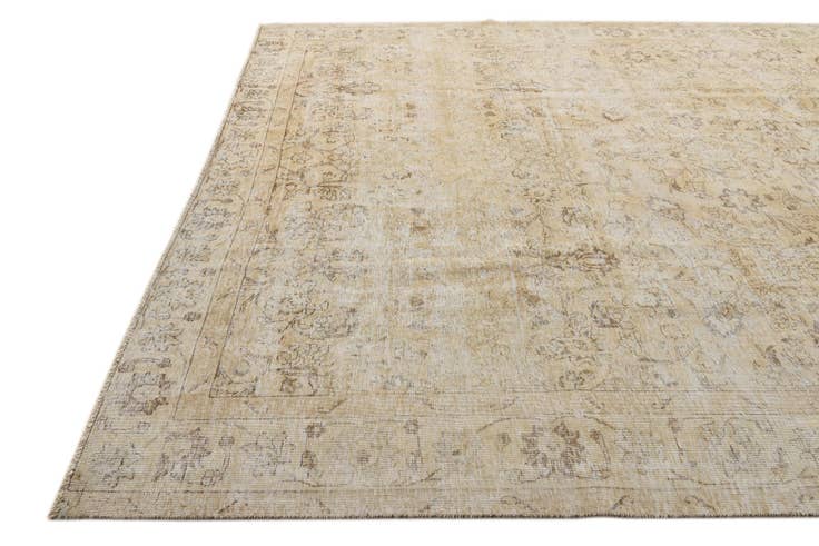 Detail image of 9' 4 x 12' Hand Knotted Ultra Vintage Persian Wool Rug