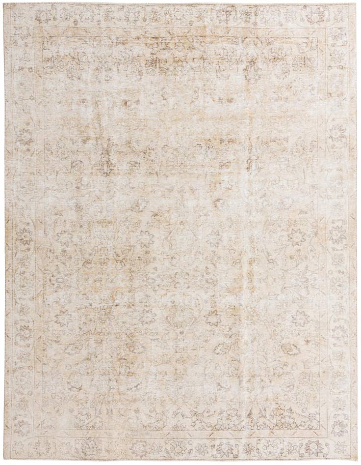 Detail image of 9' 4 x 12' Hand Knotted Ultra Vintage Persian Wool Rug