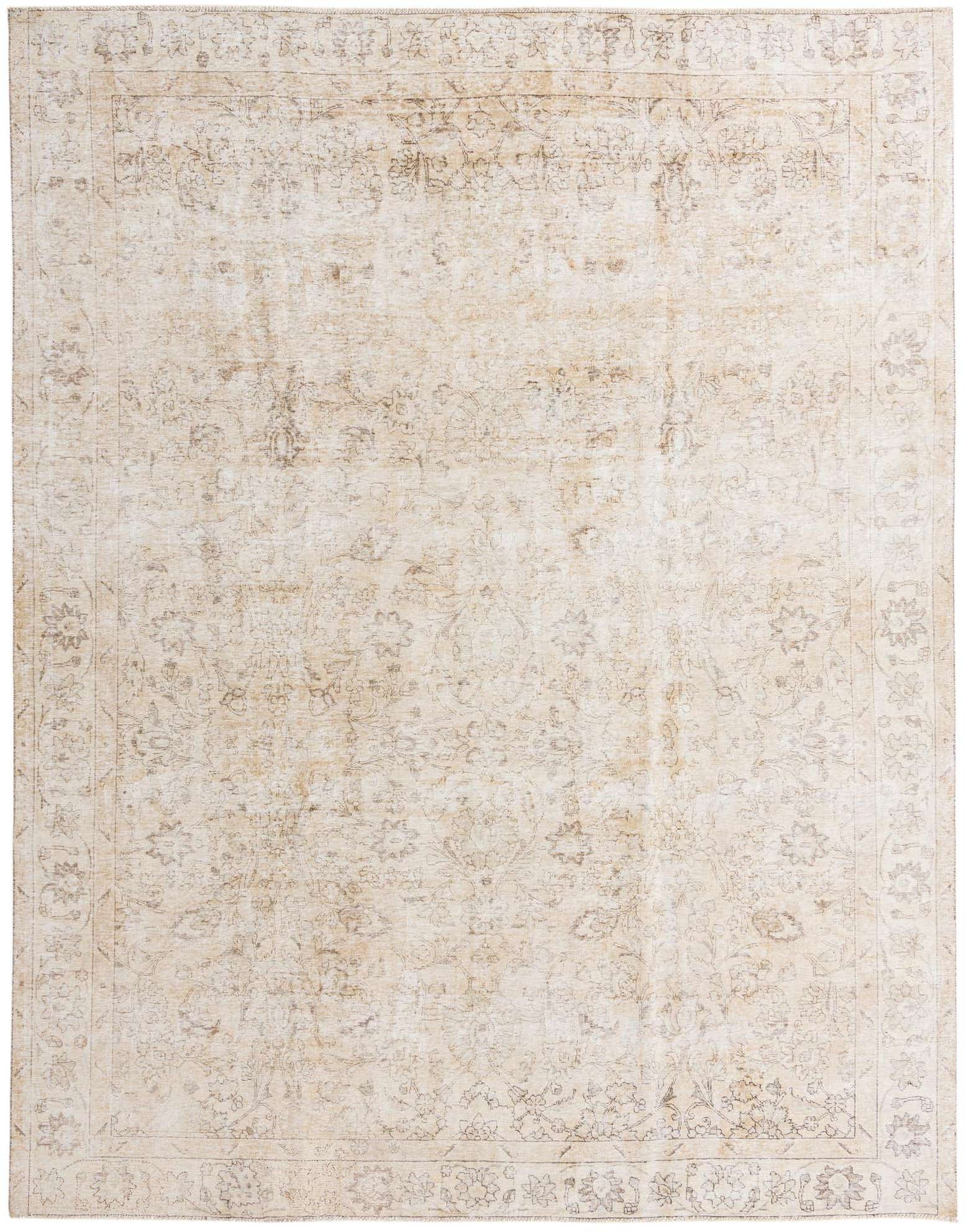 9' 4 x 12' Hand Knotted Ultra Vintage Persian Wool Rug