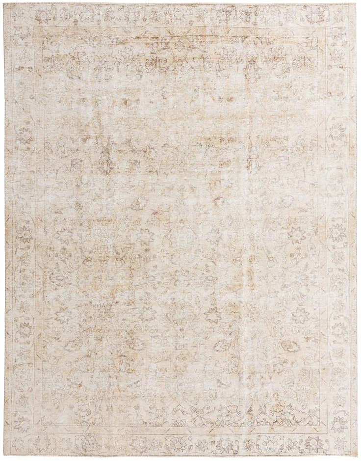 Detail image of 9' 4 x 12' Hand Knotted Ultra Vintage Persian Wool Rug